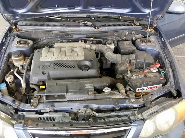 KNAFB161635119539 - 2003 KIA SPECTRA GS BLUE photo 7