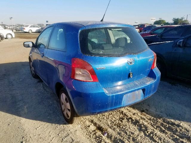 JTDJT923975114650 - 2007 TOYOTA YARIS BLUE photo 3