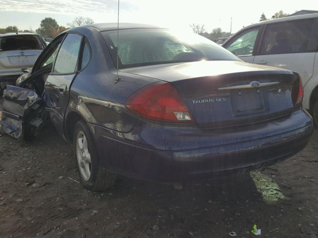 1FAFP55U71A276367 - 2001 FORD TAURUS SES BLUE photo 3