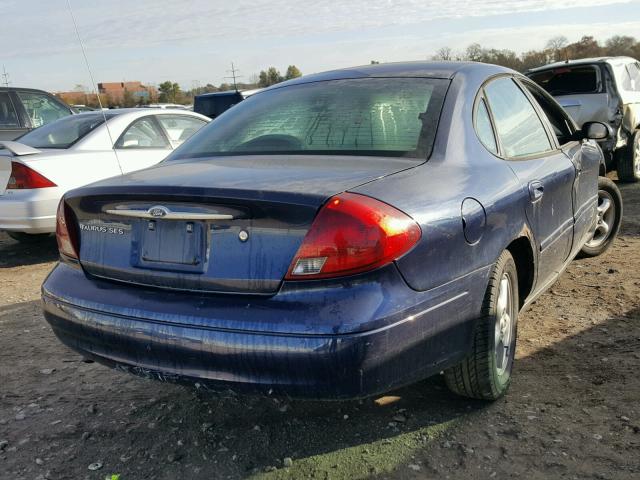 1FAFP55U71A276367 - 2001 FORD TAURUS SES BLUE photo 4