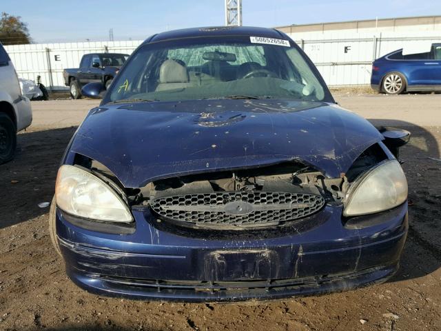 1FAFP55U71A276367 - 2001 FORD TAURUS SES BLUE photo 9