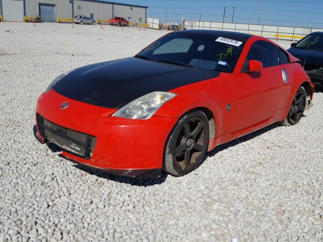 JN1BZ34D38M706884 - 2008 NISSAN 350Z COUPE RED photo 2