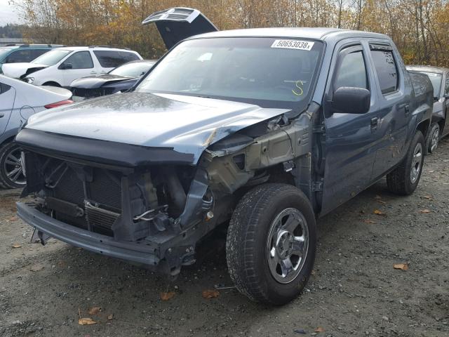 2HJYK16257H521051 - 2007 HONDA RIDGELINE BLUE photo 2