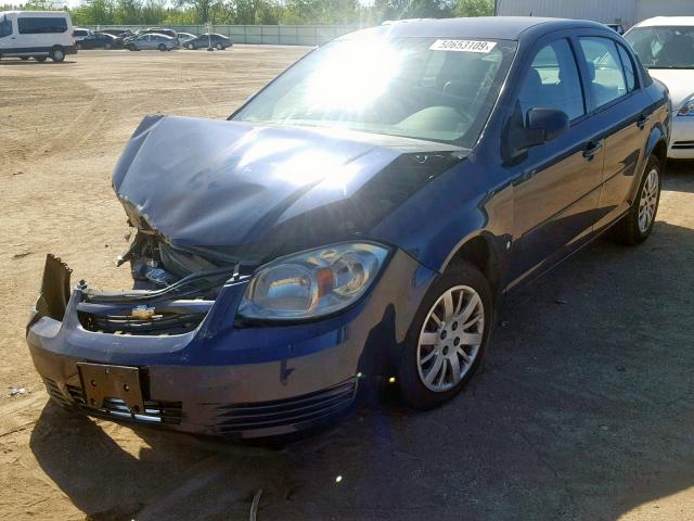 1G1AT58H997166842 - 2009 CHEVROLET COBALT LT BLUE photo 2