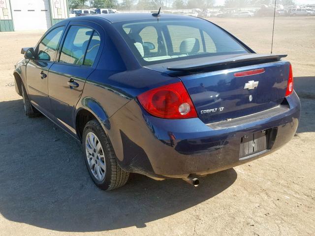 1G1AT58H997166842 - 2009 CHEVROLET COBALT LT BLUE photo 3