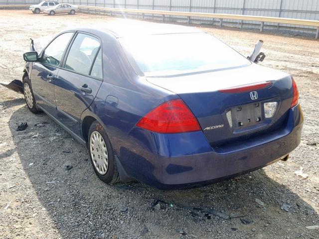 1HGCM55197A096720 - 2007 HONDA ACCORD VAL BLUE photo 3