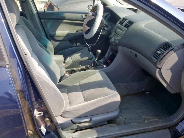 1HGCM55197A096720 - 2007 HONDA ACCORD VAL BLUE photo 5