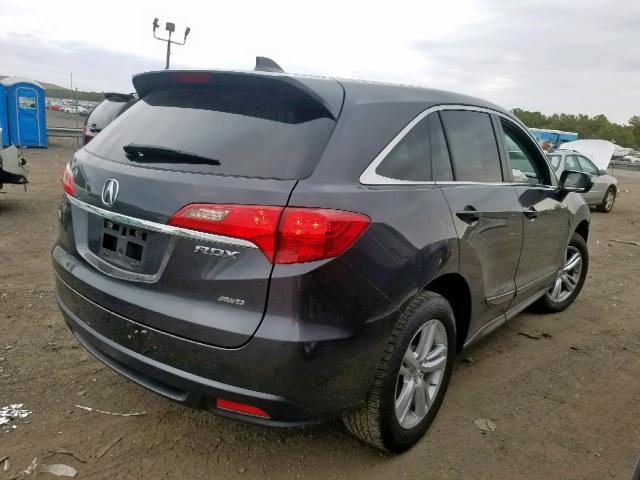 5J8TB4H35DL004144 - 2013 ACURA RDX GRAY photo 4