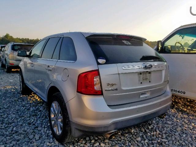 2FMDK3KC8BBA50193 - 2011 FORD EDGE LIMIT SILVER photo 3