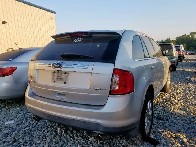 2FMDK3KC8BBA50193 - 2011 FORD EDGE LIMIT SILVER photo 4