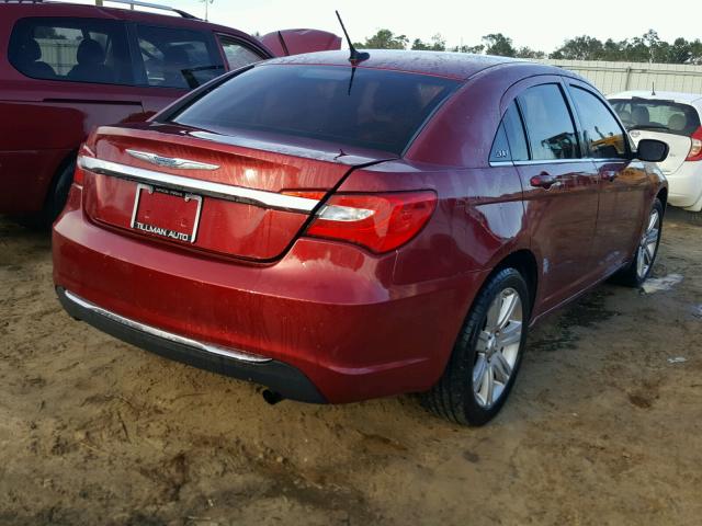 1C3CCBBB1DN593329 - 2013 CHRYSLER 200 TOURIN RED photo 4