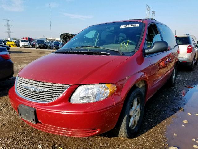 2C4GP44381R374823 - 2001 CHRYSLER TOWN & COU RED photo 2