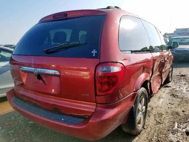2C4GP44381R374823 - 2001 CHRYSLER TOWN & COU RED photo 4