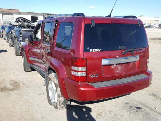 1J4PN5GKXBW523363 - 2011 JEEP LIBERTY LI RED photo 3