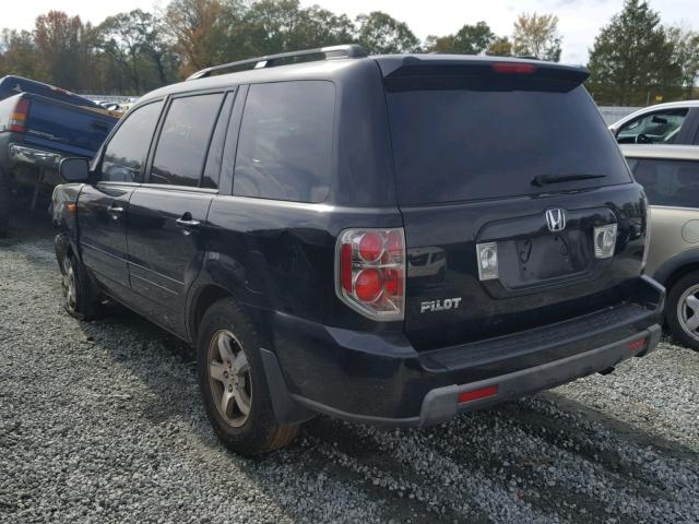 5FNYF28398B021079 - 2008 HONDA PILOT SE BLACK photo 3