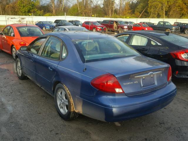 1FAHP56S32G173581 - 2002 FORD TAURUS SEL BLUE photo 3