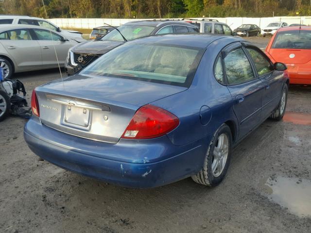 1FAHP56S32G173581 - 2002 FORD TAURUS SEL BLUE photo 4