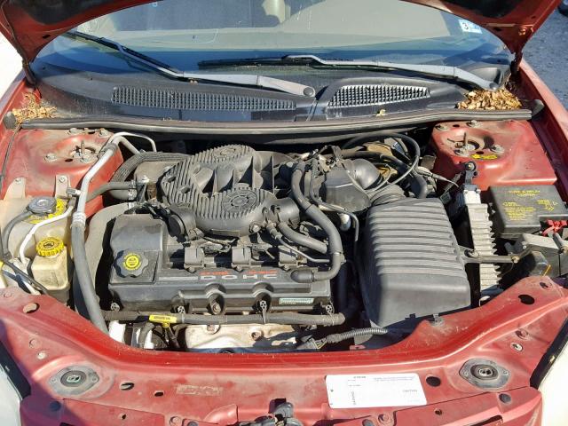 1C3EL45U91N626803 - 2001 CHRYSLER SEBRING LX RED photo 7