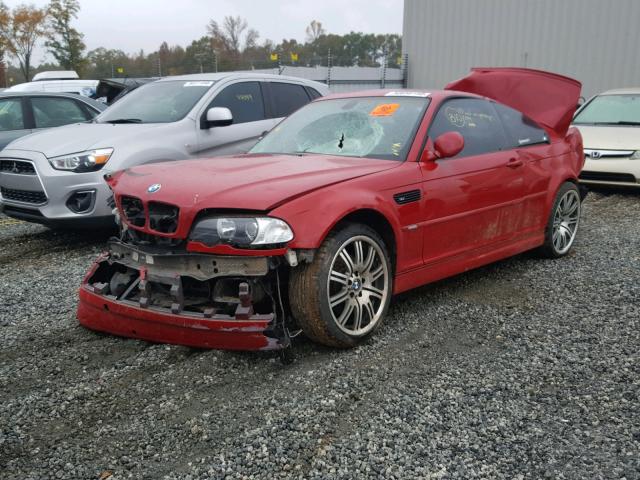 WBSBL93483JR22350 - 2003 BMW M3 RED photo 2