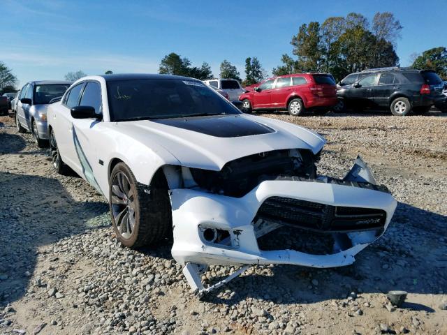 2C3CDXEJ9DH726425 - 2013 DODGE CHARGER SR WHITE photo 1