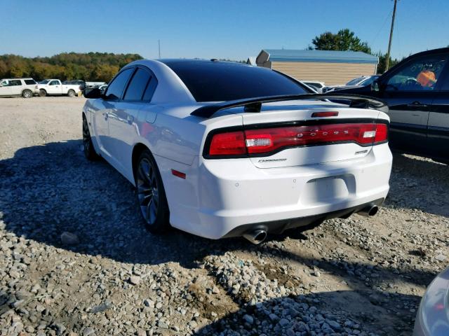 2C3CDXEJ9DH726425 - 2013 DODGE CHARGER SR WHITE photo 3