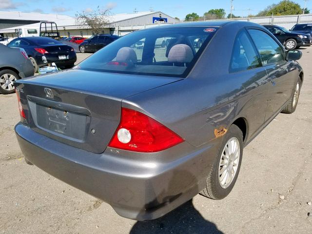 1HGEM22944L004558 - 2004 HONDA CIVIC EX GRAY photo 4