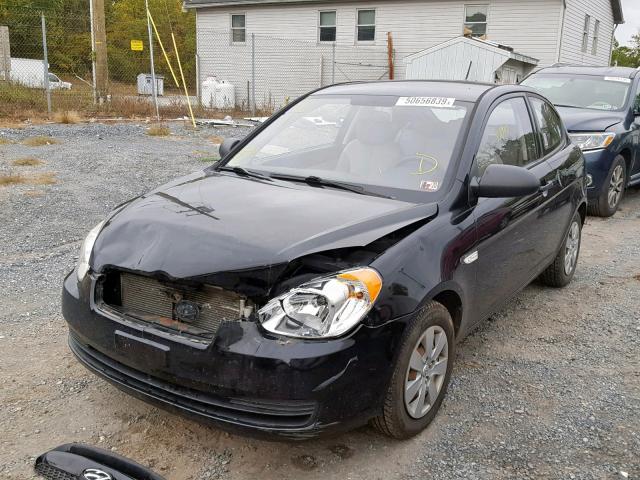 KMHCM36C88U067773 - 2008 HYUNDAI ACCENT GS BLACK photo 2