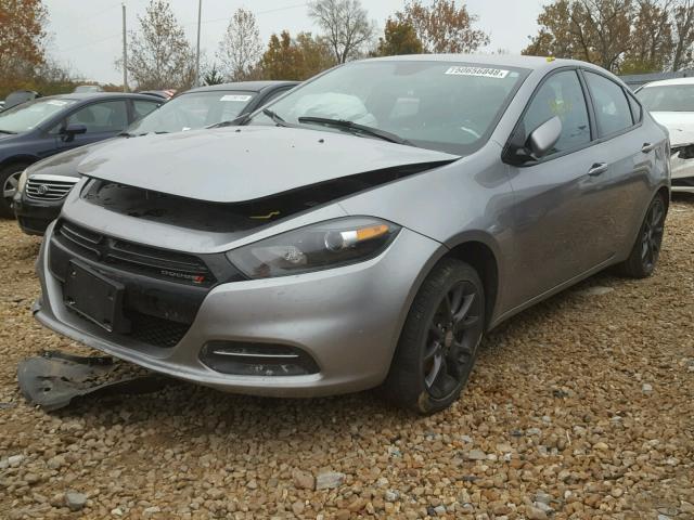 1C3CDFAA9GD529482 - 2016 DODGE DART SE SILVER photo 2