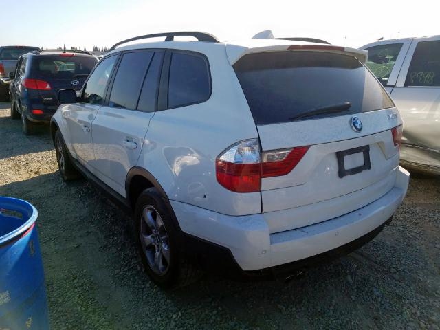 WBXPC93468WJ07526 - 2008 BMW X3 3.0SI WHITE photo 3