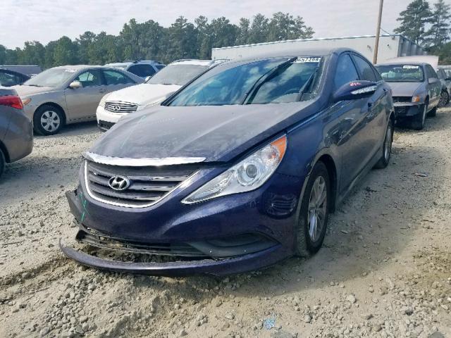 5NPEB4AC4EH830765 - 2014 HYUNDAI SONATA GLS SILVER photo 2