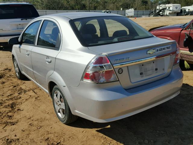 KL1TD5DE8AB082108 - 2010 CHEVROLET AVEO LS SILVER photo 3