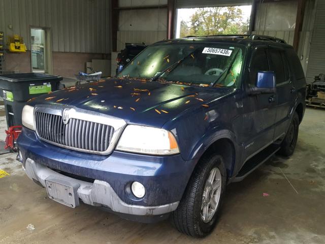 5LMEU88H94ZJ07979 - 2004 LINCOLN AVIATOR BLUE photo 2