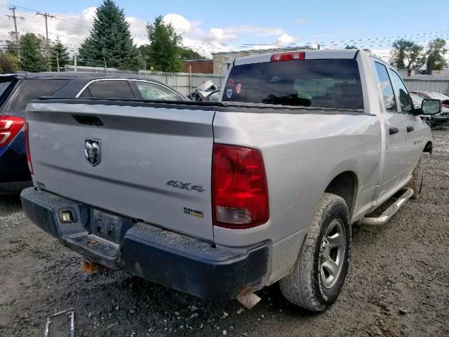 1C6RD7FPXCS117030 - 2012 DODGE RAM 1500 S SILVER photo 4