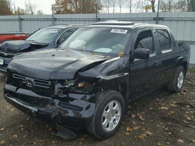 2HJYK16508H527349 - 2008 HONDA RIDGELINE BLACK photo 2