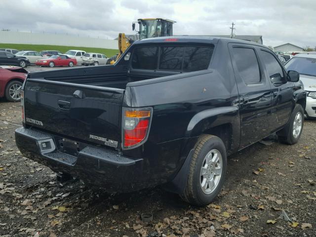 2HJYK16508H527349 - 2008 HONDA RIDGELINE BLACK photo 4