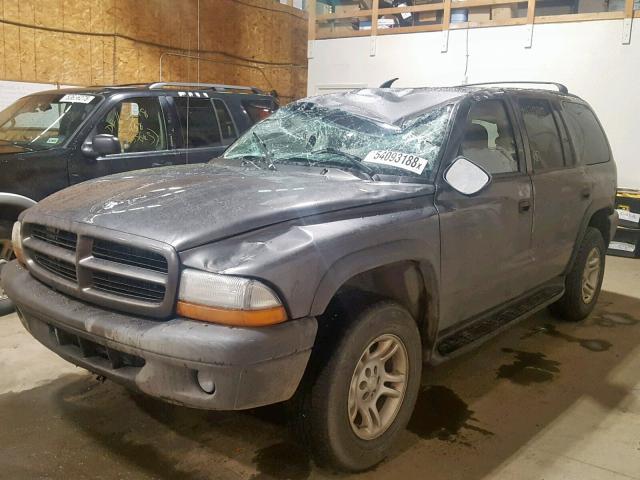 1D4HS38N53F626484 - 2003 DODGE DURANGO SP GRAY photo 2