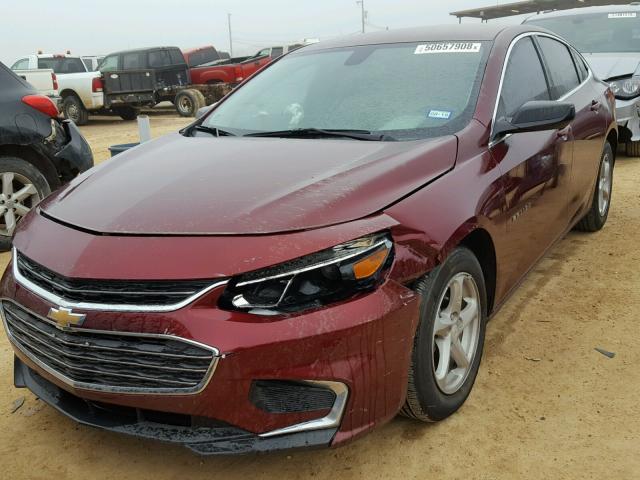 1G1ZB5ST3GF223638 - 2016 CHEVROLET MALIBU LS MAROON photo 2