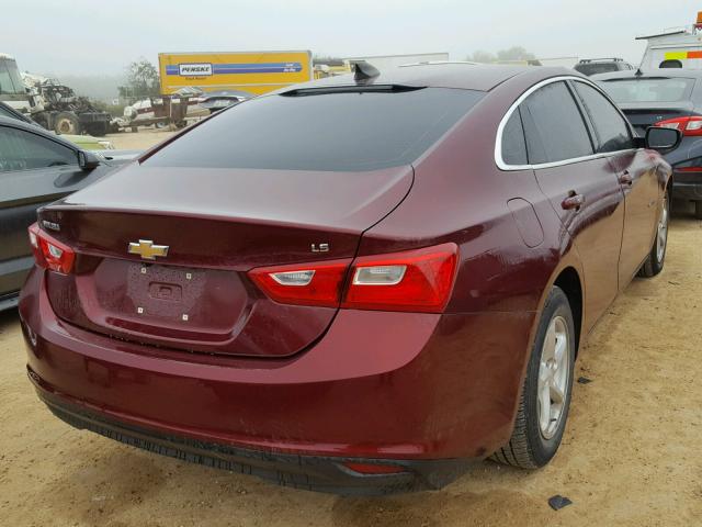 1G1ZB5ST3GF223638 - 2016 CHEVROLET MALIBU LS MAROON photo 4