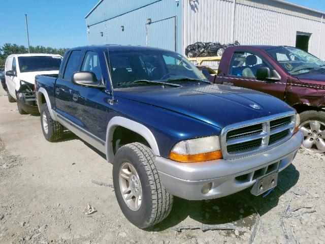 1D7HG48N03S185946 - 2003 DODGE DAKOTA QUA BLUE photo 1