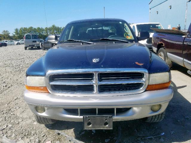 1D7HG48N03S185946 - 2003 DODGE DAKOTA QUA BLUE photo 9