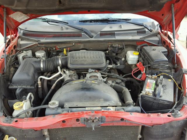 1D7HE48K16S532975 - 2006 DODGE DAKOTA QUA RED photo 7