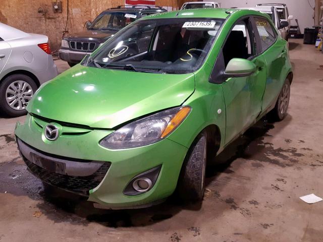 JM1DE1LY5C0134016 - 2012 MAZDA MAZDA2 GREEN photo 2