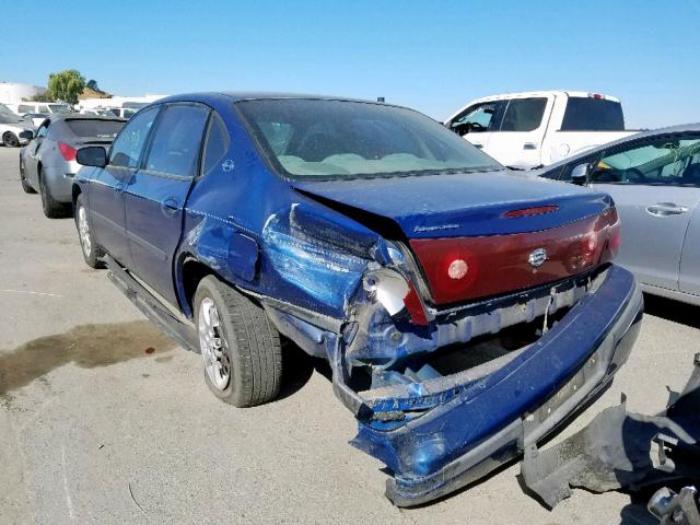 2G1WF52E739187948 - 2003 CHEVROLET IMPALA BLUE photo 3