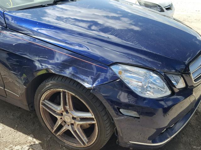 WDDKJ5GB1BF085348 - 2011 MERCEDES-BENZ E 350 BLUE photo 9