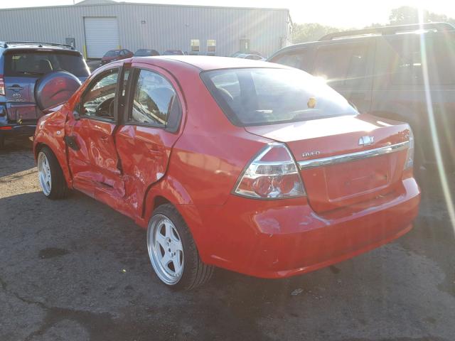 KL1TD56617B139344 - 2007 CHEVROLET AVEO BASE Qırmızı foto 3
