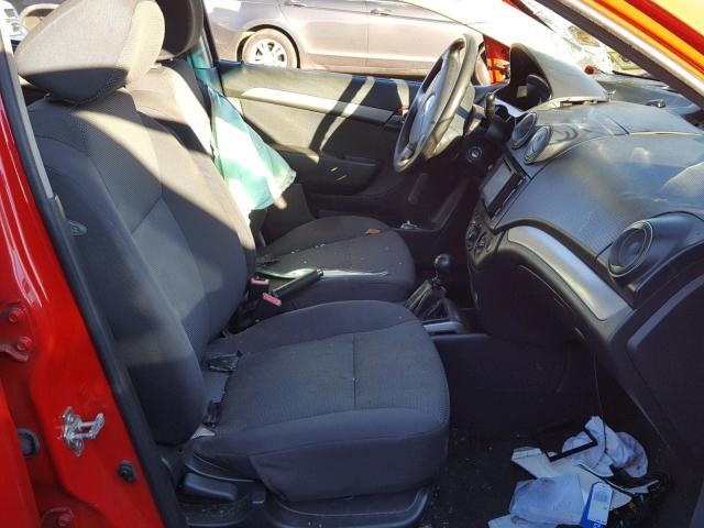 KL1TD56617B139344 - 2007 CHEVROLET AVEO BASE Qırmızı foto 5