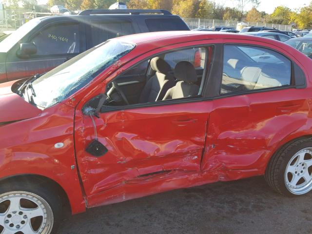 KL1TD56617B139344 - 2007 CHEVROLET AVEO BASE Qırmızı foto 9