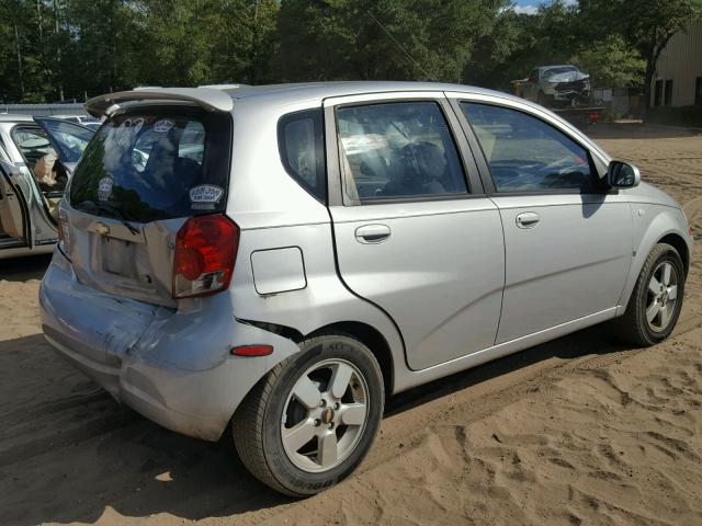 KL1TD66648B003362 - 2008 CHEVROLET AVEO BASE Күміс фото 4