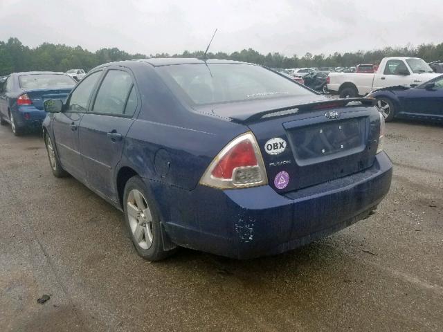 3FAHP07Z67R242696 - 2007 FORD FUSION SE BLUE photo 3