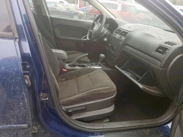 3FAHP07Z67R242696 - 2007 FORD FUSION SE BLUE photo 5